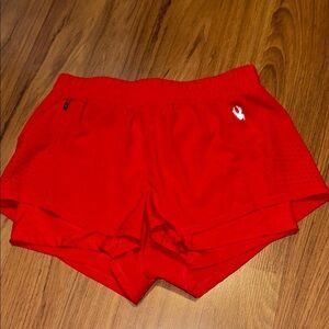 Spyder Red Athletic Shorts Lightweight Layered Design
